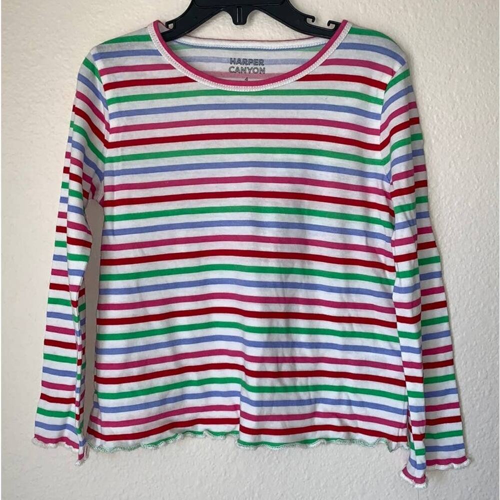 5/$25 NWT Harper Canyon Girls Striped Tee‎
